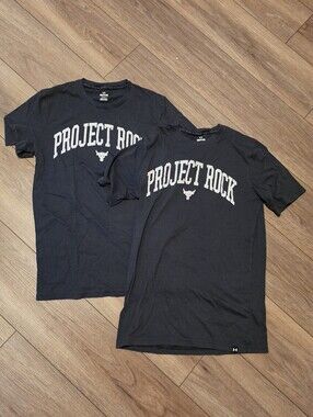 Under Armour Project Rock Brahma Bull Tee Bundle of 2 Black SMall